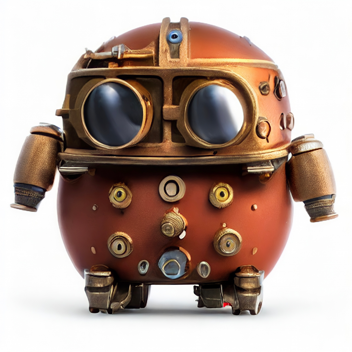 The roboticist and comedy writer Oddtoe's robot brand mascot