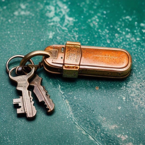 Image of antique keys, movie prop design