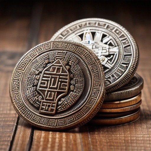 Photo of Aztec coins design by a prop maker