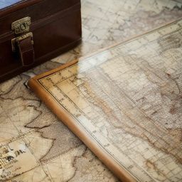 Movie prop of an old map