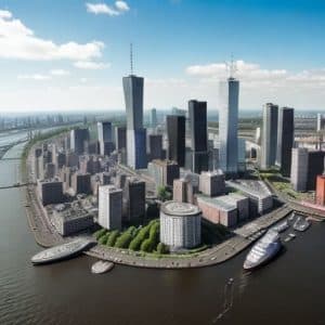 Image for the best animation conference guide of 2023 and 2024, showing Rotterdam in the Netherlands