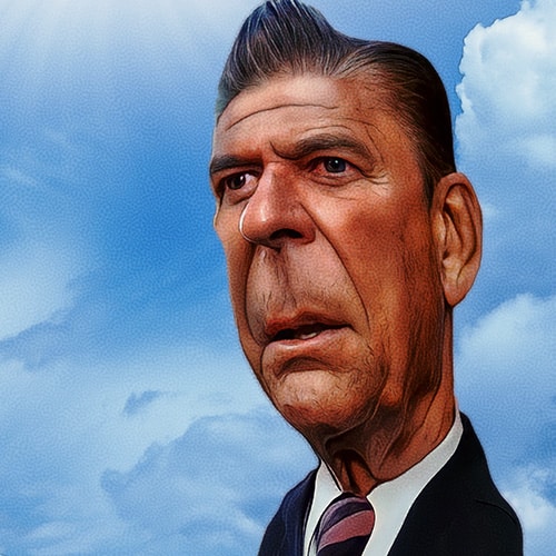 Caricature of President Ronald Reagan by character designer Oddtoe