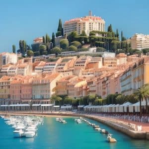 Illustration of the waterfront of Cannes, France, home of the MIPJUNIOR festival