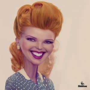 Humorous female character from 1963, the era of Oddtoe's Jackalope Factory novella