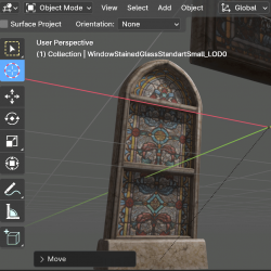 3D file view of the window design, original craftmanship