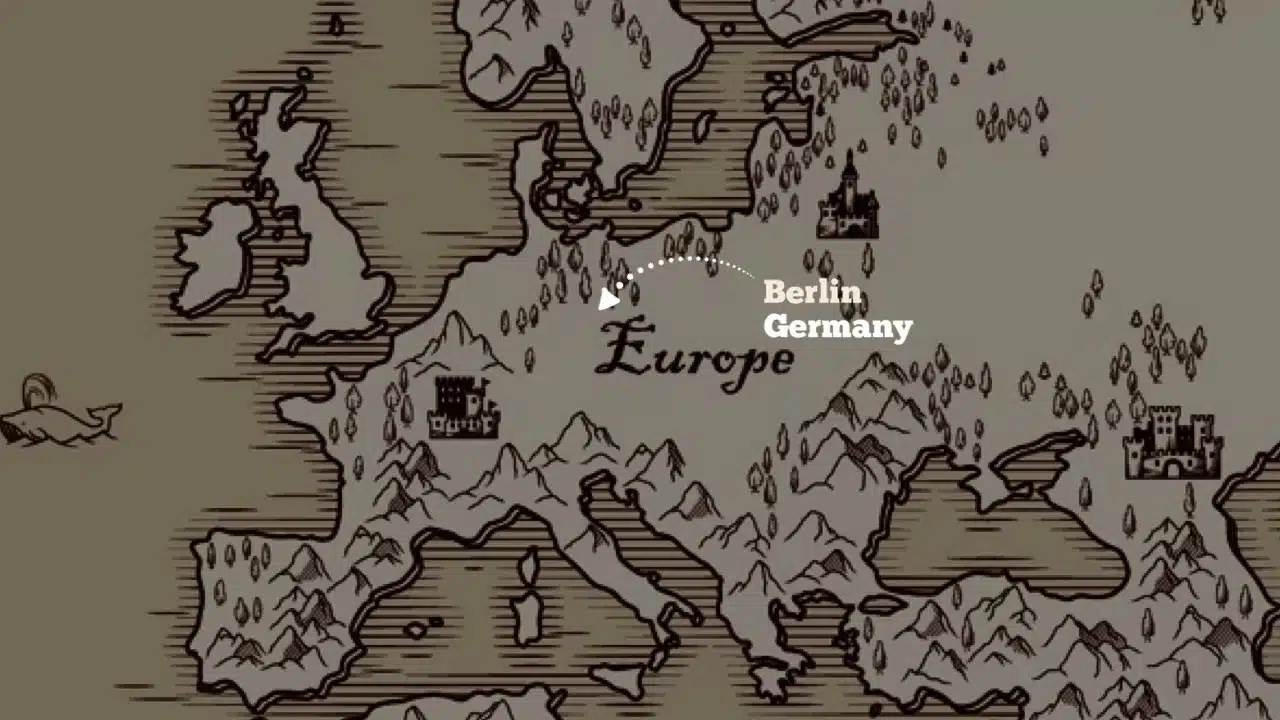 Illustrated map of Berlin, Germany