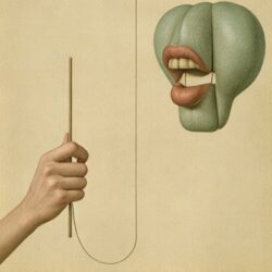 Hand working a control rod linked to a protest head's hinged jaw