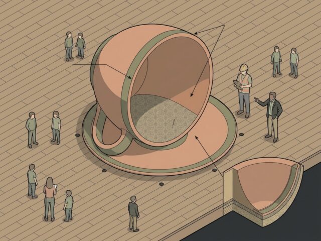 oddtoe kids venue technical drawing Technical drawing of a play sculpture with clearances and finishes