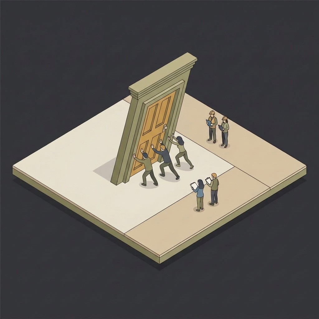 The Door That Argues With Gravity